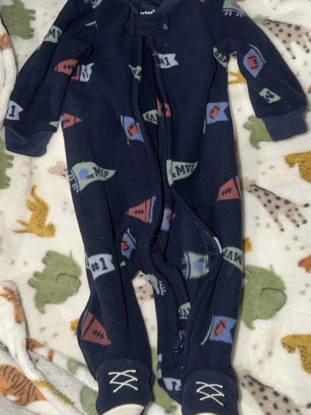 Carter’s Football Fleece Sleeper Newborn